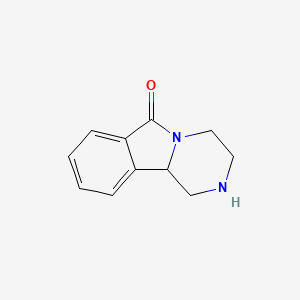 Chemical structure of 1,3,4,10b-Tetrahydropyrazino[2,1-a]isoindol-6(2H)-one