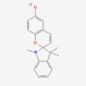 Chemical structure of 1',3',3'-Trimethyl-6-hydroxyspiro(2H-1-benzopyran-2,2'-indoline)