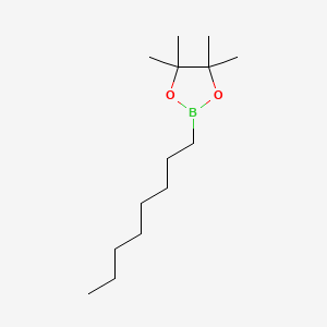 Chemical structure of 1,3,2-Dioxaborolane, 4,4,5,5-tetramethyl-2-octyl-