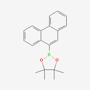 Chemical structure of 4,4,5,5-Tetramethyl-2-(phenanthren-9-YL)-1,3,2-dioxaborolane
