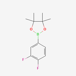 Chemical structure of 1,3,2-Dioxaborolane, 2-(3,4-difluorophenyl)-4,4,5,5-tetramethyl-