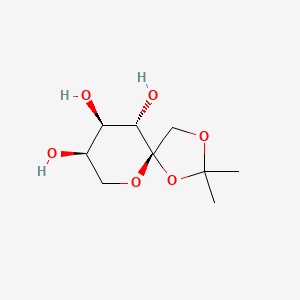 Chemical structure of 1,2-O-Isopropylidene-β-D-fructopyranose