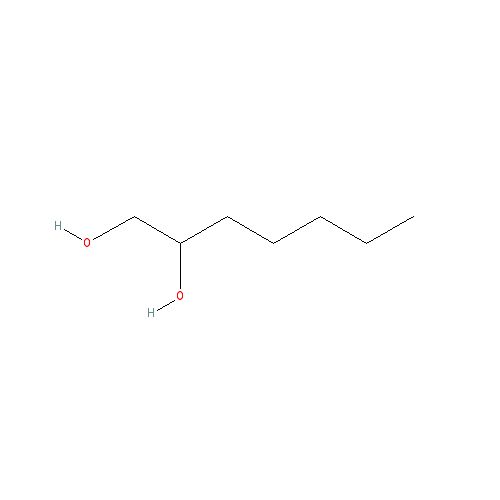 Chemical structure of 1,2-Heptanediol