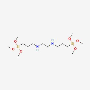 Chemical structure of N,N'-Bis(3-(trimethoxysilyl)propyl)ethane-1,2-diamine