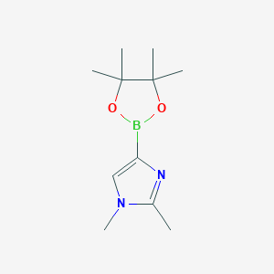 Chemical structure of 1,2-Dimethyl-4-(4,4,5,5-tetramethyl-1,3,2-dioxaborolan-2-yl)-1H-imidazole