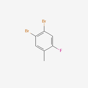 Chemical structure of 1,2-Dibromo-4-fluoro-5-methylbenzene