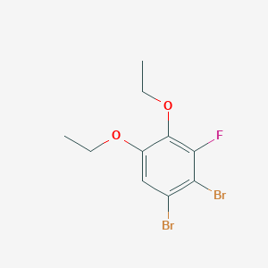 Chemical structure of 1,2-Dibromo-4,5-diethoxy-3-fluorobenzene