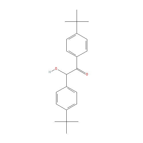 Chemical structure of 1,2-Bis(4-tert-butylphenyl)-2-hydroxyethan-1-one