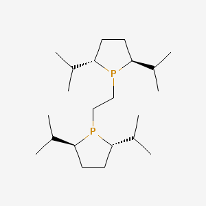 Chemical structure of 1,2-Bis((2S,5S)-2,5-di-i-propylphospholano)ethane