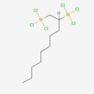 Chemical structure of 1,2-BIS(TRICHLOROSILYL)DECANE
