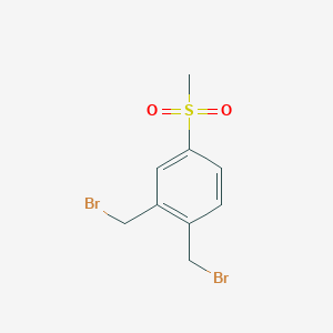Chemical structure of 1,2-Bis(bromomethyl)-4-(methylsulfonyl)benzene