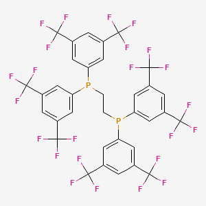 Chemical structure of 1,2-Bis[bis(3,5-ditrifluoromethylphenyl)phosphino]ethane