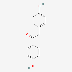 Chemical structure of 1,2-Bis(4-hydroxyphenyl)ethanone
