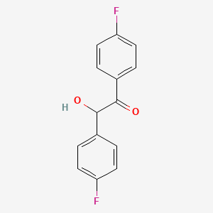 Chemical structure of 1,2-Bis(4-fluorophenyl)-2-hydroxyethanone