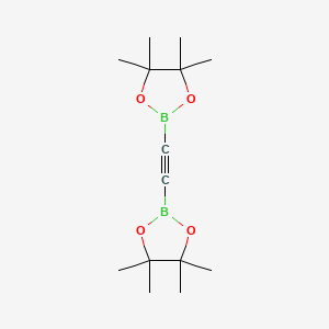 Chemical structure of 1,2-Bis(4,4,5,5-tetramethyl-1,3,2-dioxaborolan-2-yl)ethyne
