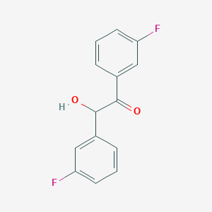 Chemical structure of 1,2-bis(3-fluorophenyl)-2-hydroxyethanone
