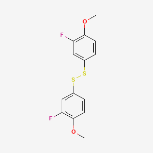 Chemical structure of 1,2-Bis(3-fluoro-4-methoxyphenyl)disulfane