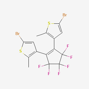 Chemical structure of 1,2-bis(2'-methyl-5'-bromothien-3'-yl)perfluorocyclopentene