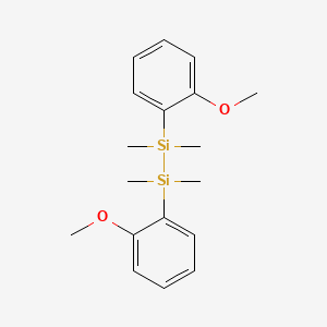 Chemical structure of 1,2-Bis(2-methoxyphenyl)-1,1,2,2-tetramethyldisilane