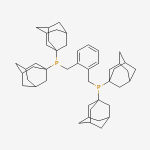 Chemical structure of 1,2-Bis((di(adamantan-1-yl)phosphanyl)methyl)benzene