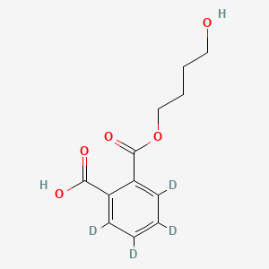 Chemical structure of 1,2-Benzenedicarboxylic Acid-d4 1-(4-Hydroxybutyl) Ester