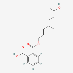 Chemical structure of 1,2-Benzenedicarboxylic Acid 1-(7-Hydroxy-4-methyloctyl) Ester-d4