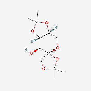 Chemical structure of 1,2:4,5-Di-O-isopropylidene-β-D-fructopyranose