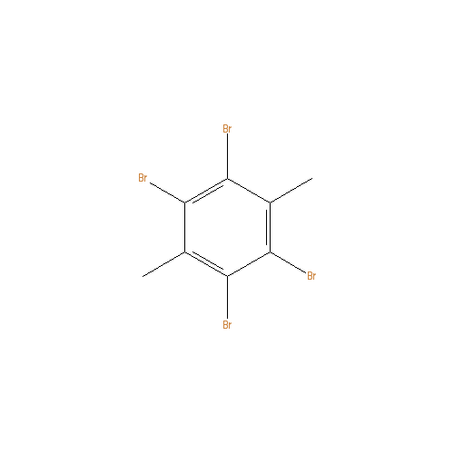 Chemical structure of 1,2,4,5-tetrabromo-3,6-dimethylbenzene