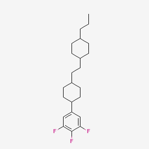 Chemical structure of 1,2,3-Trifluoro-5-[trans-4-[2-(trans-4-propylcyclohexyl)ethyl]cyclohexyl]benzene