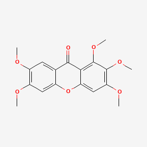 Chemical structure of 1,2,3,6,7-Pentamethoxyxanthone