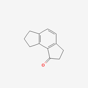 Chemical structure of 1,2,3,6,7,8-hexahydroas-indacen-1-one