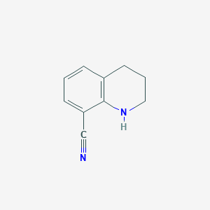 Chemical structure of 1,2,3,4-Tetrahydroquinoline-8-carbonitrile