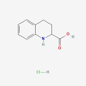 Chemical structure of 1,2,3,4-tetrahydroquinoline-2-carboxylicacidhydrochloride