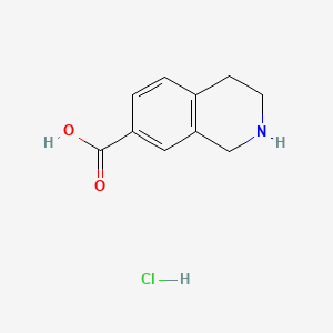 Chemical structure of 1,2,3,4-Tetrahydroisoquinoline-7-carboxylic acid hydrochloride