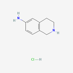 Chemical structure of 1,2,3,4-Tetrahydroisoquinolin-6-amine hydrochloride