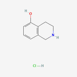 Chemical structure of 1,2,3,4-Tetrahydroisoquinolin-5-ol hydrochloride