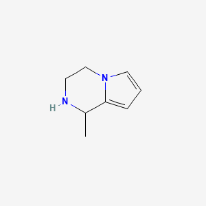 Chemical structure of 1-methyl-1H,2H,3H,4H-pyrrolo(1,2-a)pyrazine