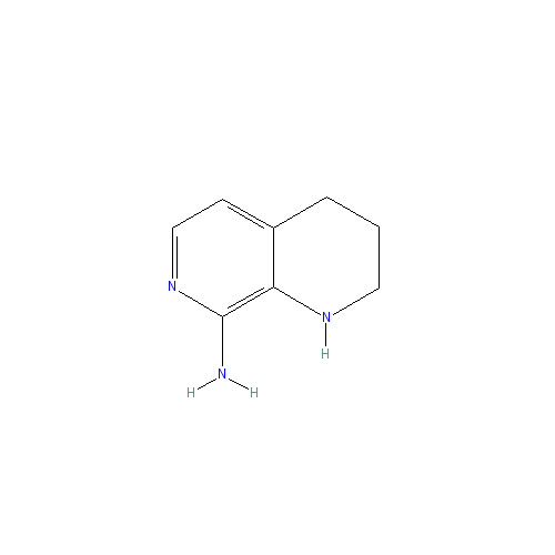 Chemical structure of 1,2,3,4-tetrahydro-1,7-naphthyridin-8-amine