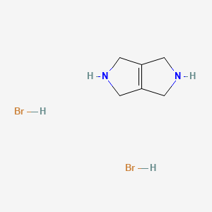 Chemical structure of 1,2,3,4,5,6-Hexahydropyrrolo[3,4-c]pyrrole dihydrobromide