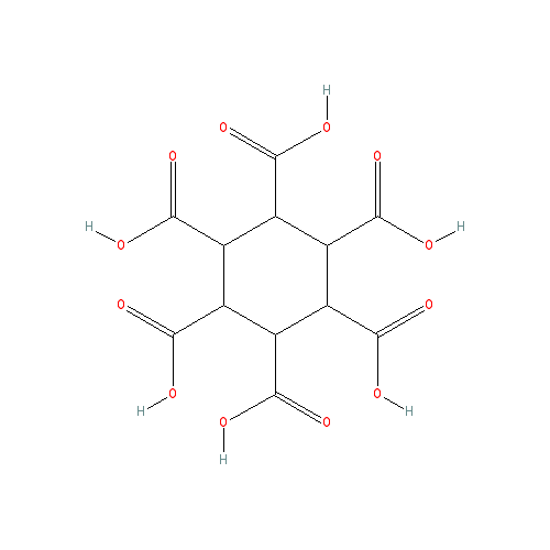 Chemical structure of 1,2,3,4,5,6-Cyclohexanehexacarboxylic Acid Monohydrate