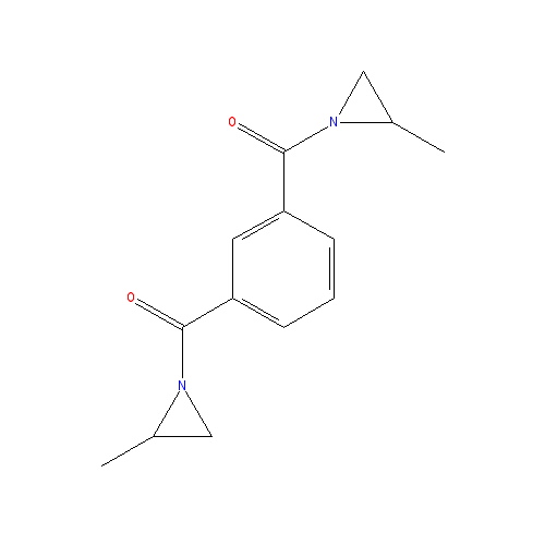 Chemical structure of 1,1'-Isophthaloyl bis[2-methylaziridine]