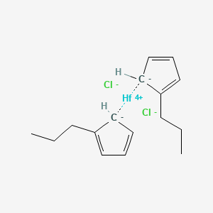 Chemical structure of 1,1'-Dipropylhafnocene Dichloride