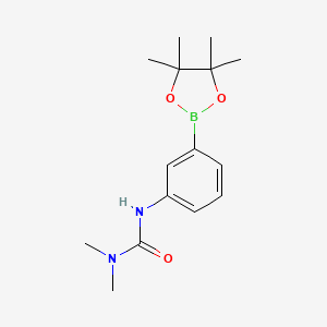 Chemical structure of 1,1-Dimethyl-3-(3-(4,4,5,5-tetramethyl-1,3,2-dioxaborolan-2-yl)phenyl)urea
