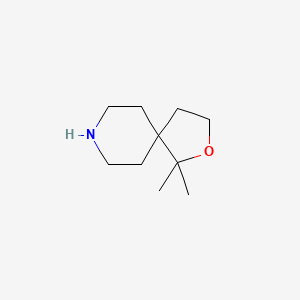 Chemical structure of 1,1-Dimethyl-2-oxa-8-azaspiro[4.5]Decane