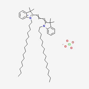Chemical structure of DiIC16(3) perchlorate