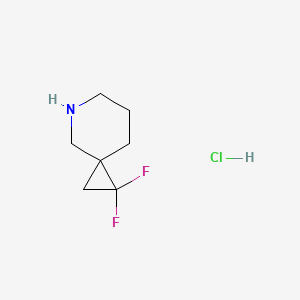 Chemical structure of 1,1-difluoro-5-azaspiro[2.5]octane hydrochloride