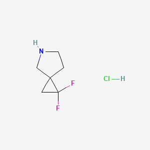 Chemical structure of 1,1-difluoro-5-azaspiro[2.4]heptane hydrochloride