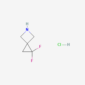 Chemical structure of 1,1-difluoro-5-azaspiro[2.3]hexane hydrochloride