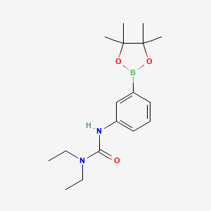 Chemical structure of 1,1-Diethyl-3-(3-(4,4,5,5-tetramethyl-1,3,2-dioxaborolan-2-yl)phenyl)urea
