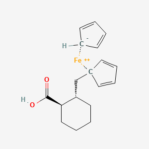 Chemical structure of 1,1'-Dibutyrylferrocene